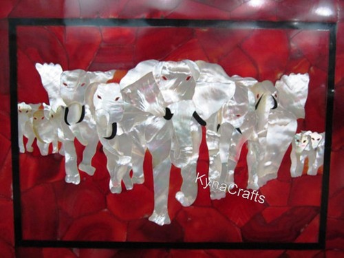 Elephant art inlay wall - elephant,