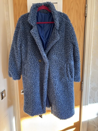 Cobalt blue teddy coat