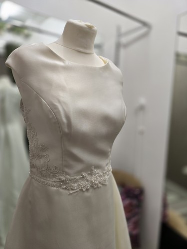 High neck mikado wedding - neck,