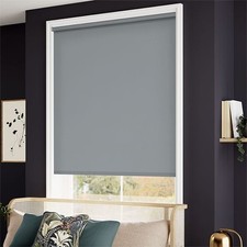 Roller blinds, grey, no-drill, 772 mm wide, 1600 mm long