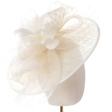 Cream Fascinator Hat for Wedding Guest, Races, Ladies