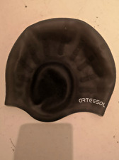 Large Black Vintage style swimming cap - Good condition