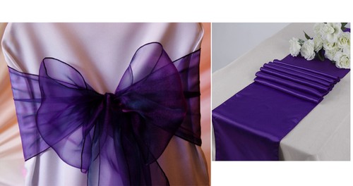 Organza chair sashes bow - organza,