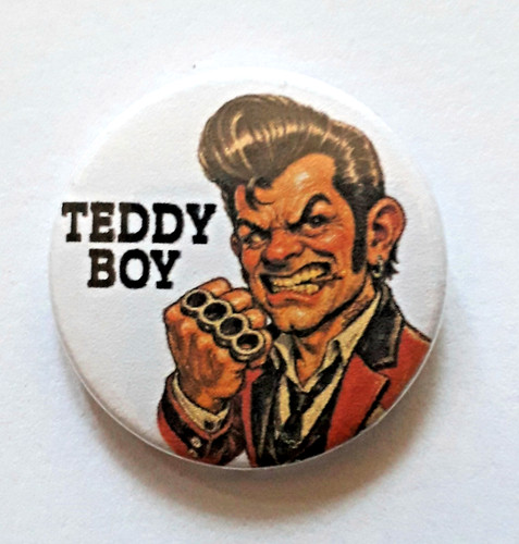 25mm badge teddy boy - teddy, with