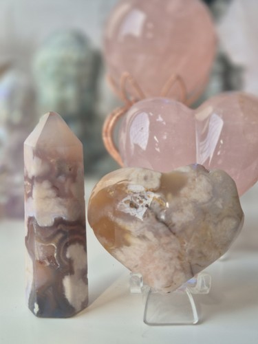 Druzy flower agate - druzy, and