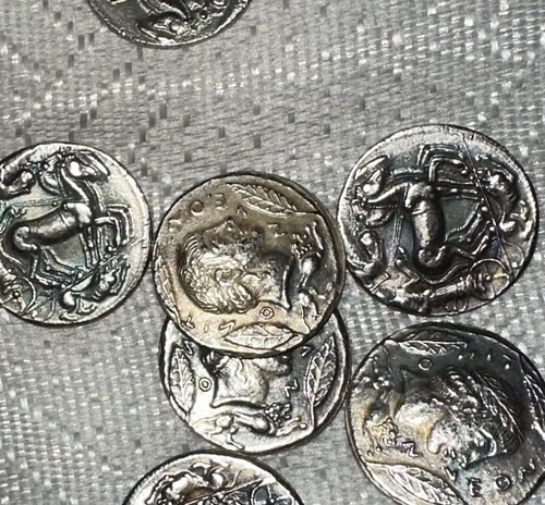 Ancient greek drachma apollo - greek,