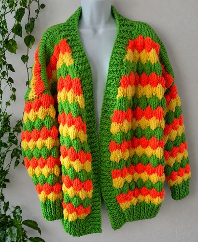 Hand knitted super - knitted, chunky