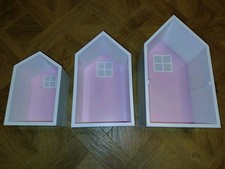 White, Pink Townhouse Wall