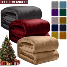 Luxury Thick Mink Blanket Large Faux Fur Fleece Sofa Bed Throw Couch Warm Soft