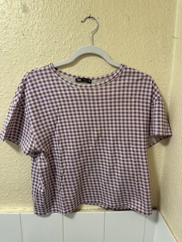 Zara purple white gingham - purple, &