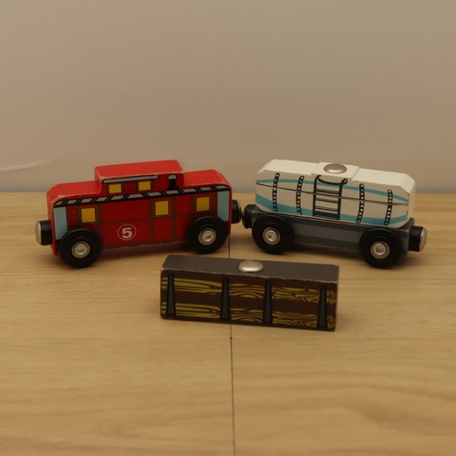 Wooden train track red - train,