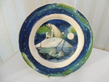 Emma Bridgewater Polar Bear Winter Animals 8.5 Inch Plate  NEW 1st Quality Rare!