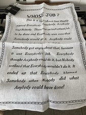 Who’s Job, Tea towel Ulster