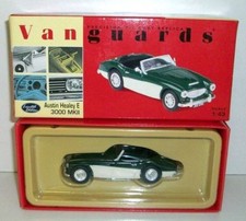 VANGUARDS 1/43 VA05101 AUSTIN HEALEY E 3000 MK2 BRITISH RACING GREEN WHITE