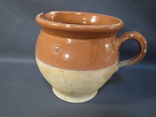 Vintage crème pot - crème, glazed
