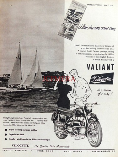 Velocette 192cc valiant 1958 - 192cc, 'valiant'