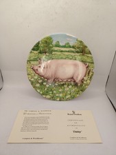 Royal Doulton Pigs in Bloom plate - 'Daisy'  Decorative Plate With Certificate 
