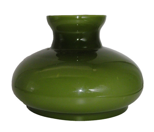 Vintage olive green glass lamp - vintage,