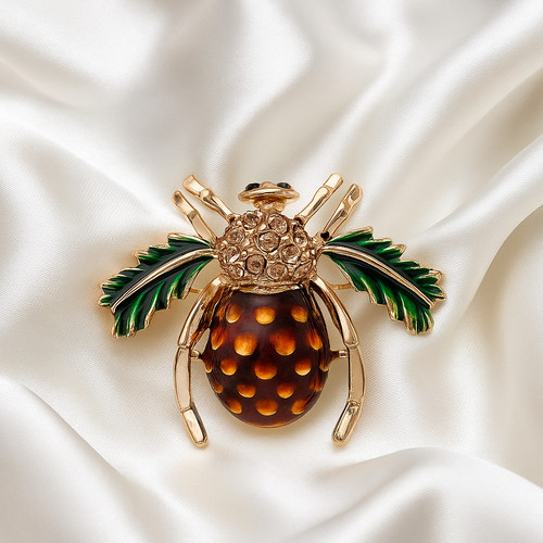 Vintage style beetle brooch - vintage,