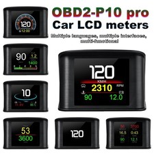 Car Head Up Display OBD2 Digital HUD Smart Speedometer RPM Time Engine Diagnstic