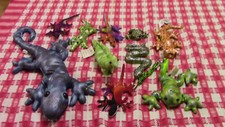 sand animals bundle 11 frog, snake, lizard, dinosaur, crocodile, keychain lot 6