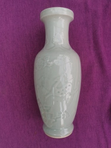Vintage chinese celadon vase - vintage,