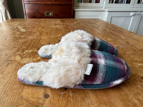 Womens fat face fur slippers - fat,