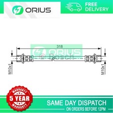 Brake Hose Rear Orius Fits