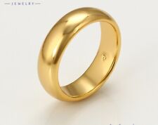 9K Yellow Gold Filled Men 6 mm Plain Wedding Band Ring Birthday size 11 W//129yg