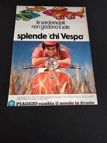 1972 vespa scooter advertising - vespa,