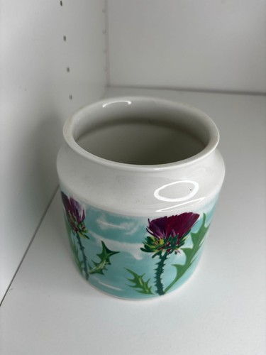 Vintage ceramic thistle vase - vintage,