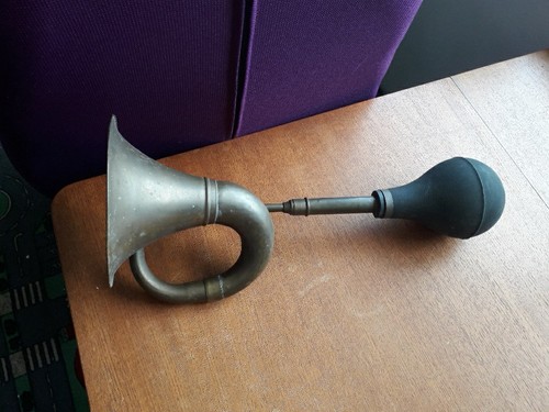 Vintage flared brass trumpet - brass,