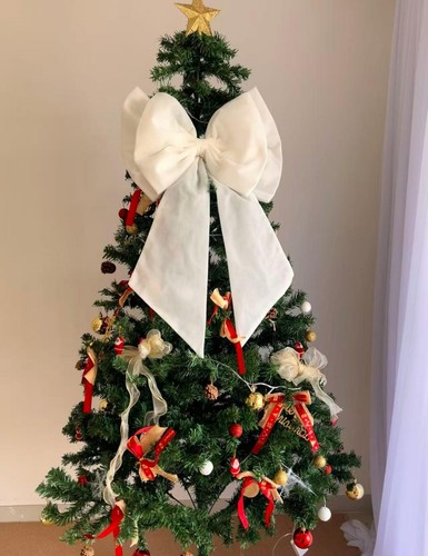 White satin christmas tree - christmas,