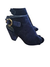 Women Primark Open Toes Shies Block Heels UK 5EU 38 Royal Blue