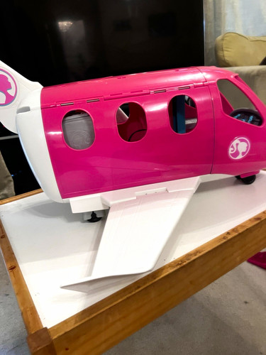 Barbie pink white - pink, plastic