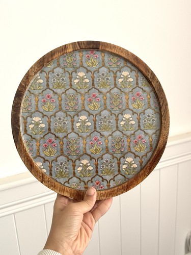Indian print mango wood - on,