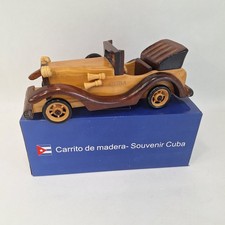 Cuban Wooden Car Toy Model Handmade - Boxed- Good Condition