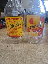 2x Vintage Advertising Glass