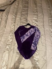 Tappers and Pointers Dancewear PURPLE VELOUR LONG SLEEVED GYMNASTIC LEOTARD