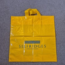 SELFRIDGES VINTAGE CARRIER BAG IN YELLOW CLASSIC BOX STYLE