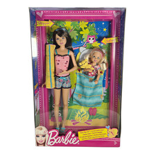 2011 Barbie Sisters Sleep Out Skipper Chelsea Doll Sleepover Camping X9053