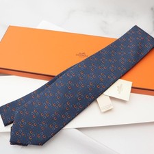 Hermes Silk Navy Horseshoe