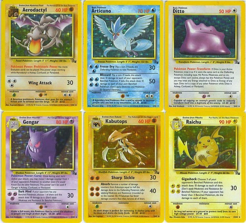 Fossil pokemon cards - fossil,