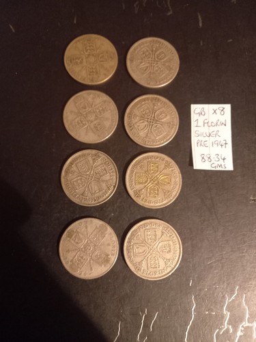 Silver florins 8pre 1947 - silver,