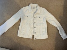 Women's White Denim Jacket Small