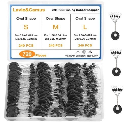 720 pcs fishing bobber stopper - 720,