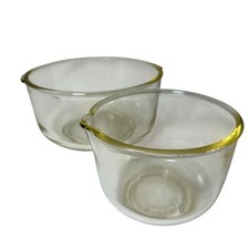 Vintage Sunbeam Mixmaster Bowl x2 Glass 6.5 inch & 9 inch Made in GB Replacement