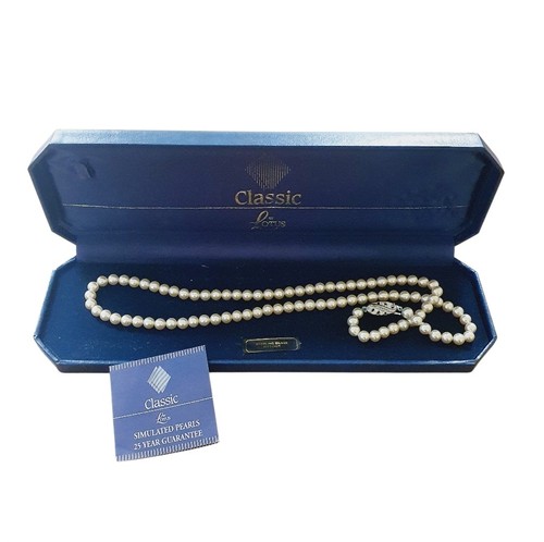 Lotus simulated pearl necklace - lotus,