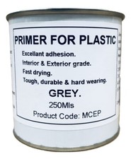 250ml Grey Primer Paint For Plastic, Fiberglass, Melamine, GRP. Brush - Spray On