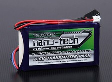 Turnigy nano-tech 2100mAh 2S 6.6v 20C LiFePo4 Transmitter Pack Battery JR Futaba